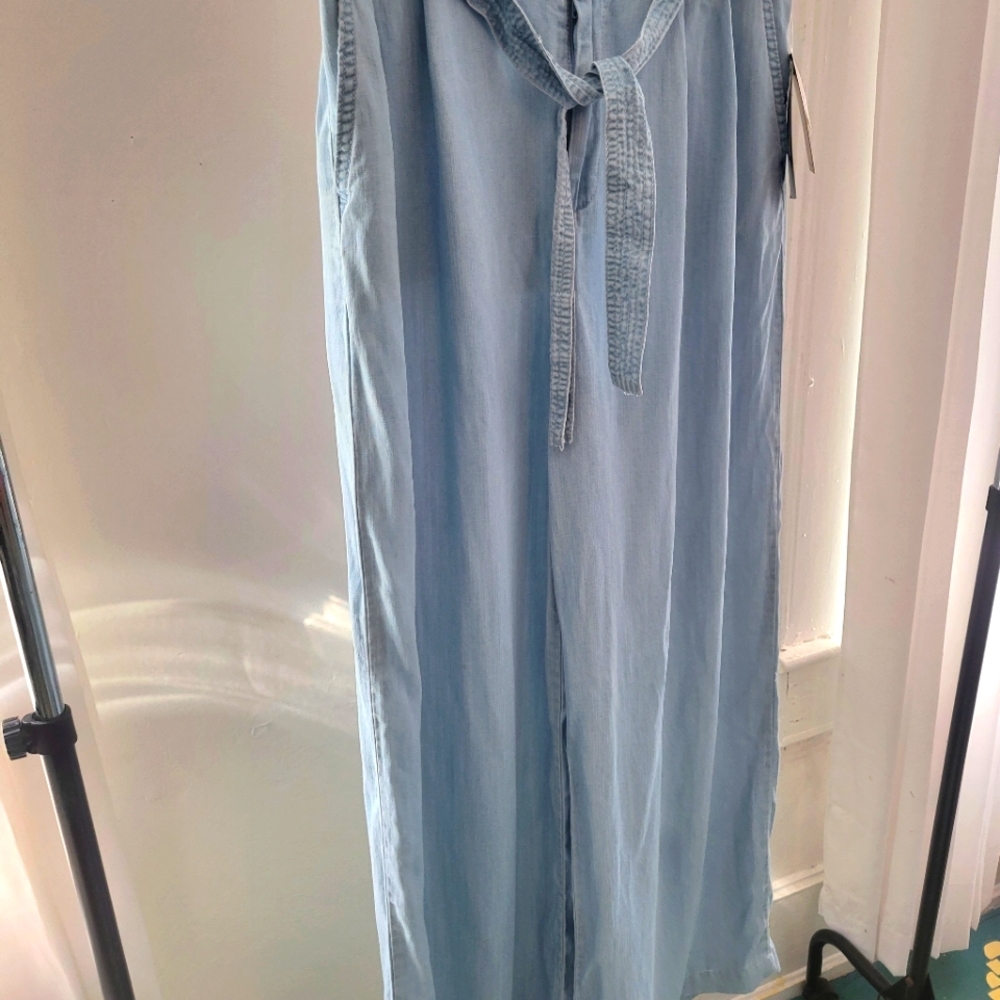 Light blue wide leg pants